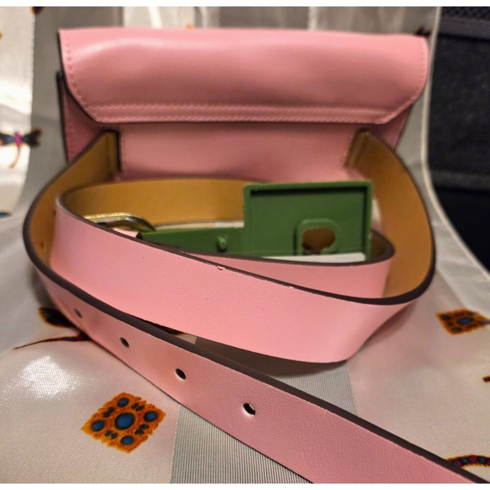 NWT - Kate Spade Pink Leather Logo Stud Belt Bag - L/XL - Picture 3 of 7
